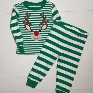 Children's Place Christmas Rudolph Baby Pajamas Size 6-9M